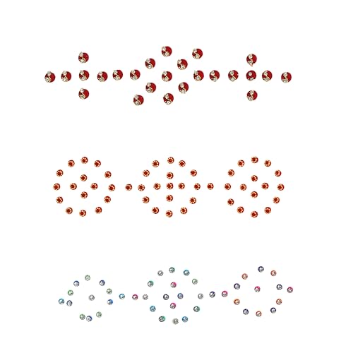 Crystal Bindi Pack of 6 - Rhinestone Forehead Stickers