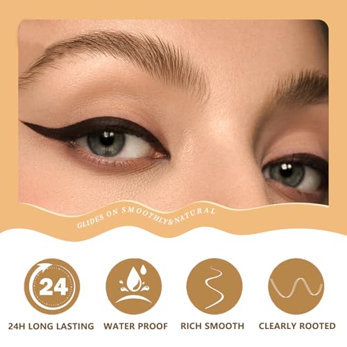 2-Pack Light Brown Gel Eyeliner Pen Waterproof
