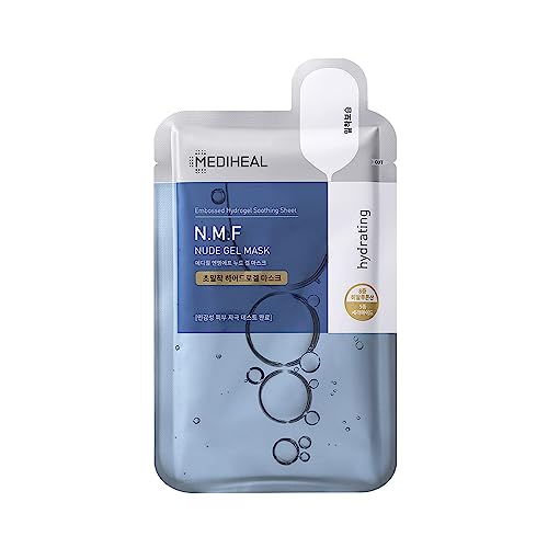 Mediheal NMF Nude Gel Mask 10 Pack Moisturizing Cooling Hydrating Transparent Hydrogel Patent Sheet