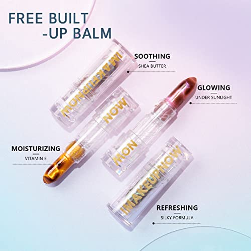 Glimmer Lip Balm 2Pcs Set Shimmer Hydrating Glitter Lipstick