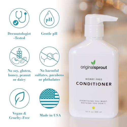 Original Sprout Worry Free Conditioner 10 fl oz - Gentle, Plant-Based Hair Care