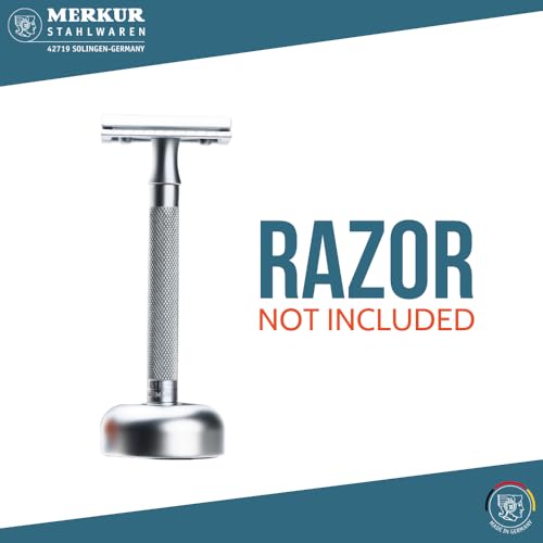 MERKUR Razor Stand 4006 in Matt Chrome | Made in Germany | Fits MERKUR Models 15, 33, 23, 24, 25, 34, 37