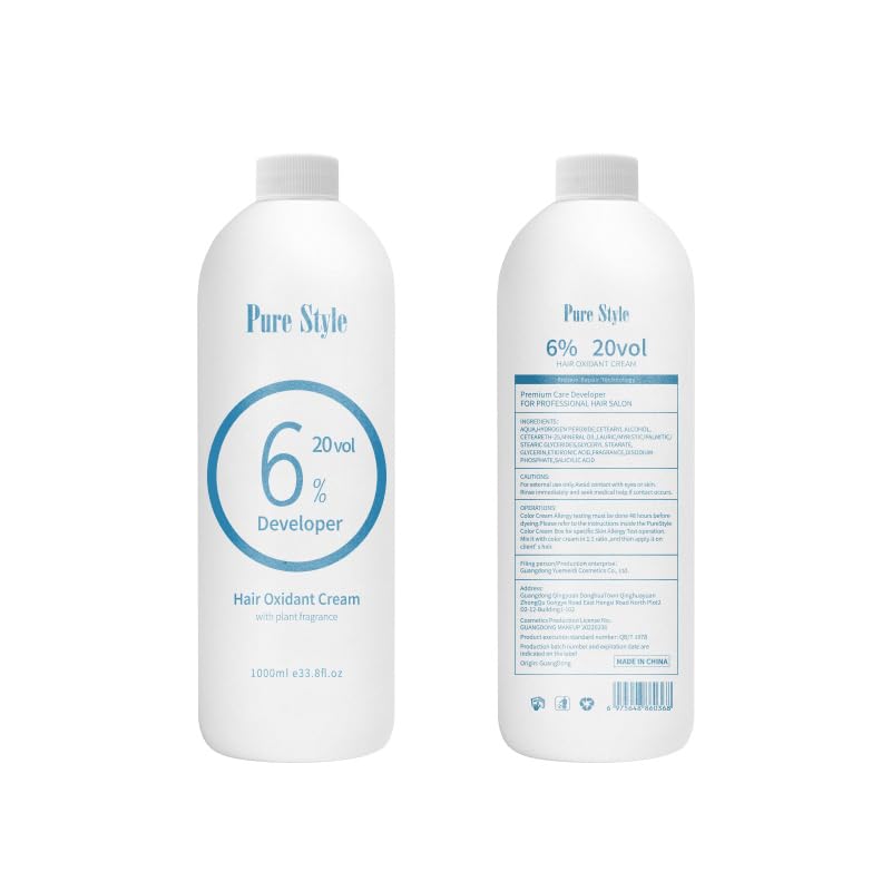 YSNStyle 6% 20 Volume Professional Hair Developer Cream 1000ml for Hair Coloring & Bleaching