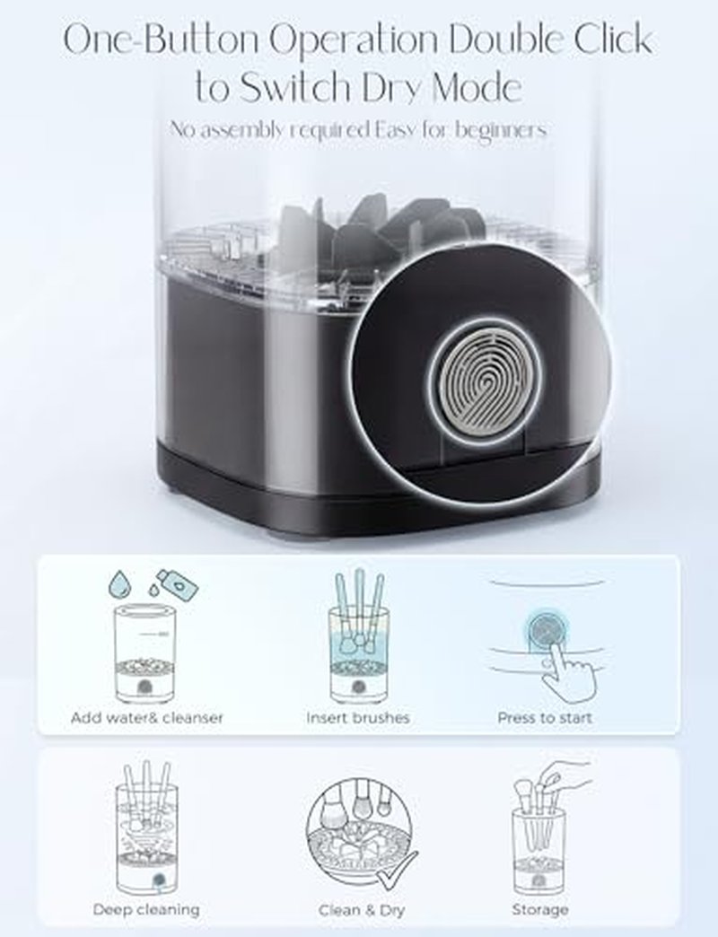 Electric Makeup Brush Cleaner - 3 in 1 Rechargeable Tool