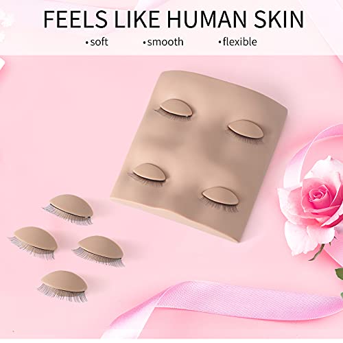 Lash Mannequin Head with 2 Pairs Silicone Eyelids