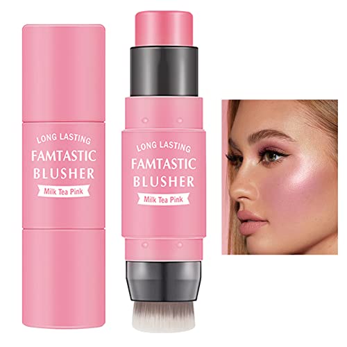Cream Blush Stick with Brush - 2 in 1 Blush & Lip Tint