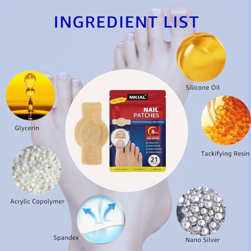 Nail Care Patches - 21 PCS Overnight Toenail Repair for Healthy Nails