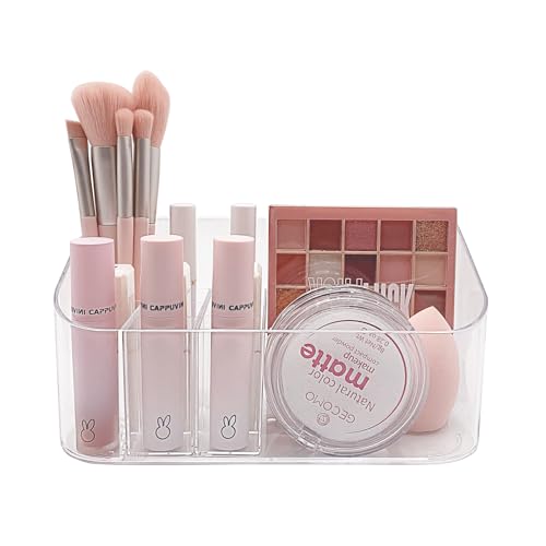 SUNFICON Makeup Organizer Holder Cosmetic Storage Box with Makeup Tray Holder Organizer Cosmetic Display Case