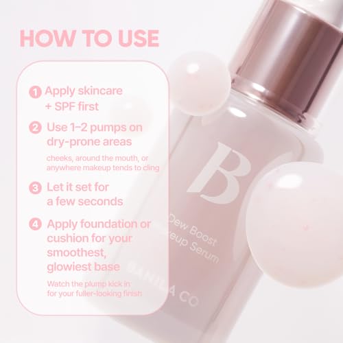 BANILA CO Dew Boost Makeup Serum Glass Skin Glow Base 1.01 fl oz