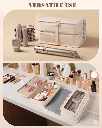 Hair Tool Travel Bag with Heat Resistant Mat & Organizer