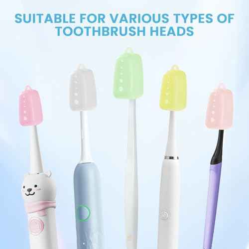 6 Packs Silicone Toothbrush Covers, Tooth Brush Cover Cap for Electric & Manual Toothbrushes, Toothbrush Travel Essentials