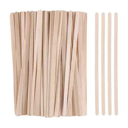 300/600/1200 Pieces Disposable Wood Stick Beauty Spatulas Log Hair Removal Wax Coating and Eyebrow Trimming Wooden Stick (1200pcs)