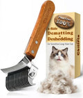 2-in-1 Cat Grooming Brush for Dematting & Deshedding - Safe for Sensitive Cats