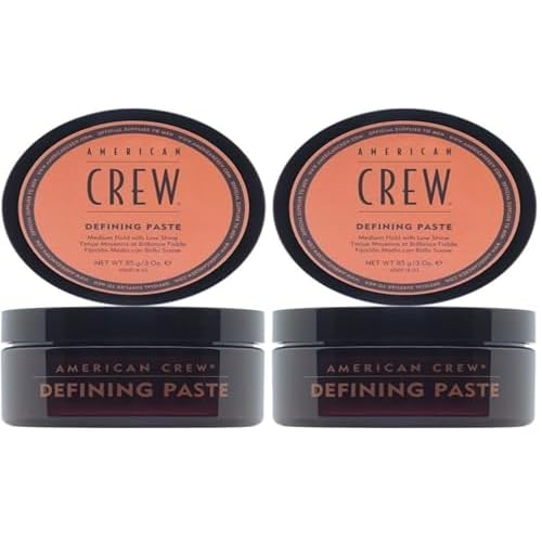AMERICAN CREW Men's Hair Defining Paste (OLD VERSION), Medium Hold Hair Gel with Low Shine, 3 Oz (Pack of 2)