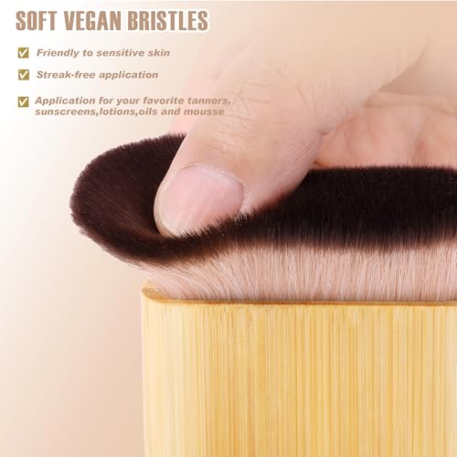 3 Pcs Self Tanner Brush Self Tanning Brush for Self Tan Brushes Kabuki Body Brushes for Self Tanner Back Applicator Self Tan Blending Makeup brush Self Tanner Face Brushes Back Lotion Applicator