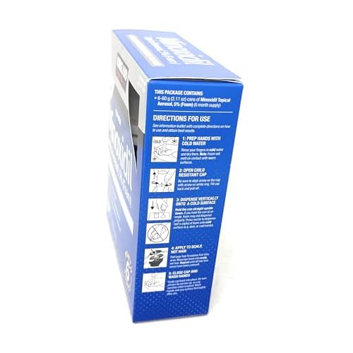 Kirkland Signature Hair Regrowth Treatment Minoxidil Foam for Men, 2.11 oz, 6 Count (6 Month Supply)