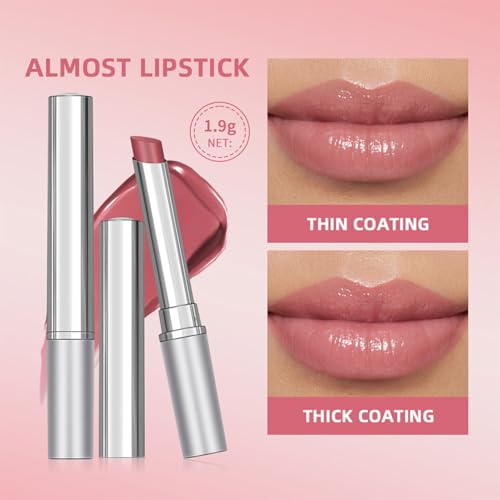 2-Piece Tinted Lip Balm Set - Hydrating Black & Pink Glossy