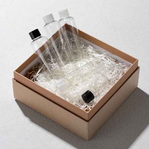 Tekson Plastic Travel Bottles 3.4 oz, Travel Size Containers for Shampoo, Empty Mouthwash Bottles with Black Screw Cap (100ml, Clear)