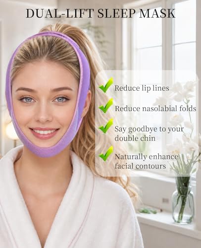 V-Line Chin Strap for Women - 2 Pack Double Chin Lifting Mask