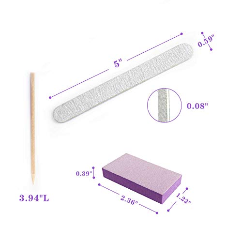 Nail Shine Buffer Blocks & Professional Disposable Manicure Kit Bundle