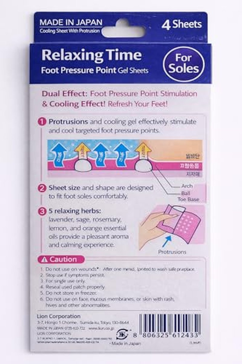 Foot Cooling Acupressure Patch - Pack of 2 Gel Sheets