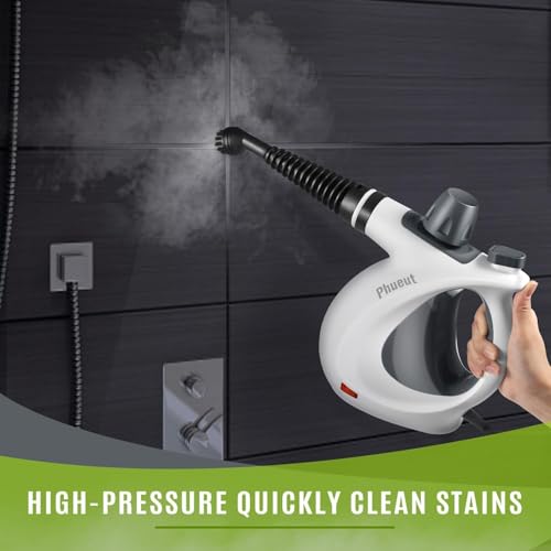 Phueut Pressurized Handheld Steam Cleaner with 12 Accessories