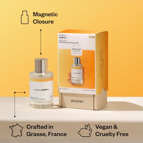Dossier Ambery Saffron Eau de Parfum 3.4 fl oz | Long-Lasting Unisex