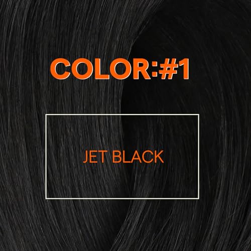 Full Shine 10 Inch Jet Black Straight Human Hair Weft Extensions