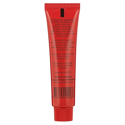 Lucas Papaw Ointment 25g - Soothing Lip and Skin Healing Balm with Fresh Fermented Carica Papaya, Natural Ingredients, Suitable for All Skin Types - Made in Australia
