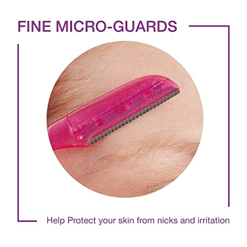 Schick Hydro Silk Touch-Up Dermaplaning Tool with Precision Eyebrow Cover, 9ct | Dermaplane Razor, Face Razors for Women, Peach Fuzz Remover | Beauty Stocking Stuffer