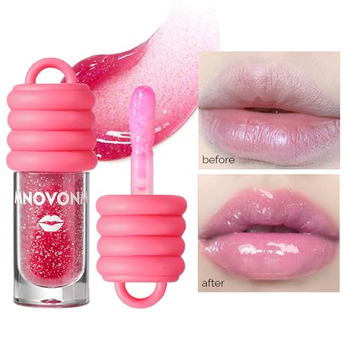 Dulele 3PCS Hydrating Lip Gloss Set with Keychain