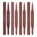 LANGMANNI 2-in-1 Lipstick & Lip Liner Set - Pack of 4, 6 Color Varieties, Long-Lasting Matte Finish