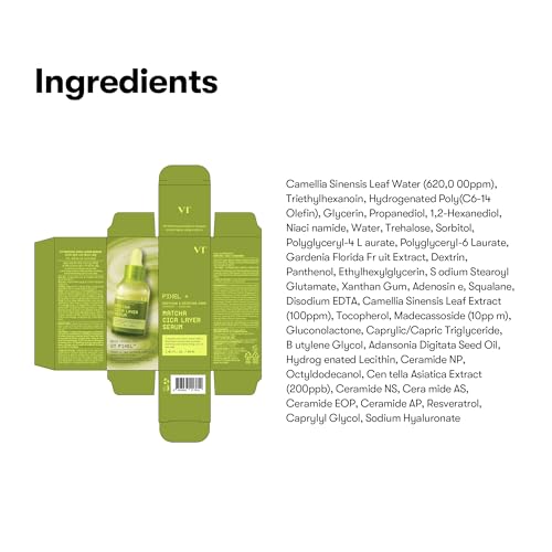 VT Matcha Cica Layer Serum 30ml | Hydrating Korean Facial Serum