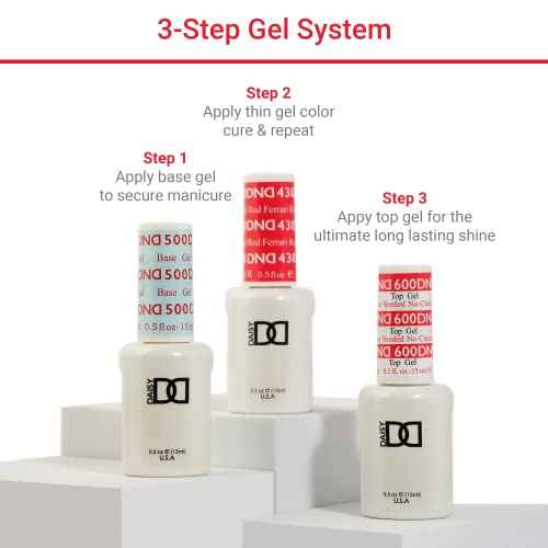 DND Gel Polish Set, Silver Collection, UV/LED GelPolish and Air Dry Nail Lacquer, Matching Chip-Free Polish Duo, 0.5 Fl Oz Each