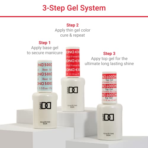 DND Sheer Gel Nail Polish Duo Set - UV/LED Polish & Air Dry Lacquer (0.5 oz)