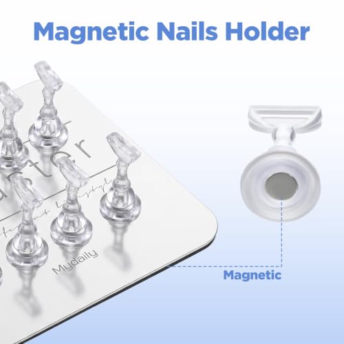 Magnetic Nail Art Stand for Press-On Nails, DIY Practice & Display Kit