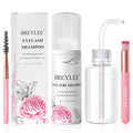 BREYLEE Lash Extension Shampoo Kit 60ml with Rinse Bottle
