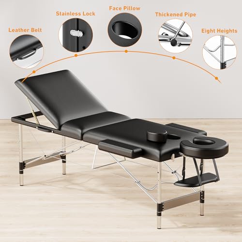 Brelley Adjustable Massage Table 22.8" W 490lbs Capacity