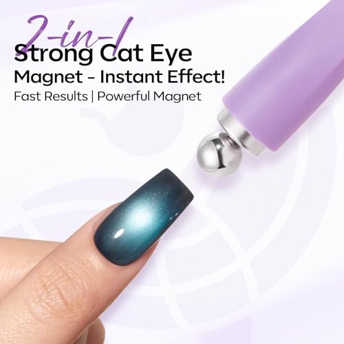 Modelones 8-in-1 Cat Eye Magnet Tool for Stunning Magnetic Nail Art — Strong Magnetic for Cateye Gel Polish