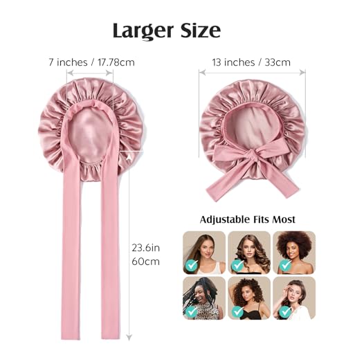 YFONG 1 pack silk bonnet+1 pack silk sleep mask