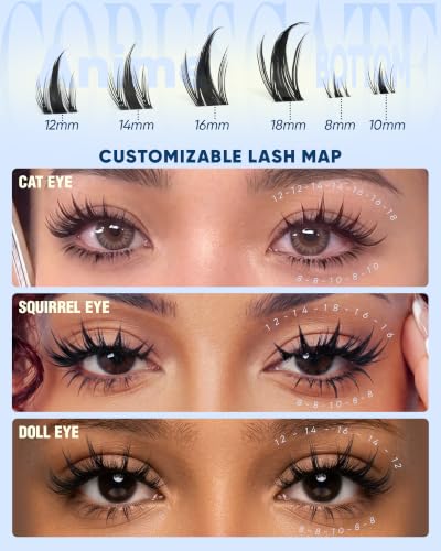 CORUSCATE Manga Lash Clusters with Bottom Lashes | Spiky Anime Eyelash