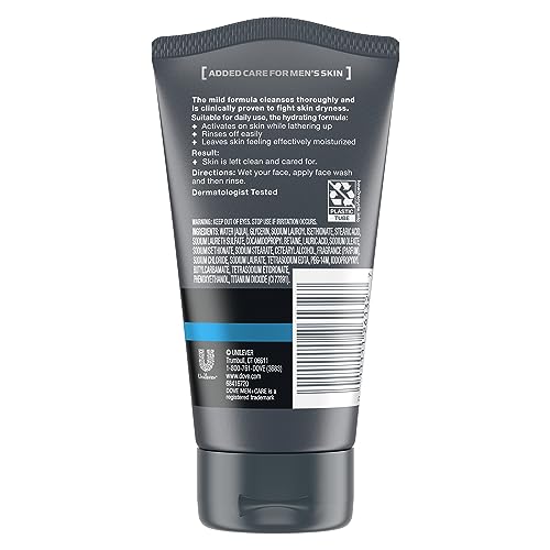 DOVE MEN + CARE Eucalyptus + Cedar Oil Body Wash 26 oz + Hydrate Plus Face Wash 5 Fl Oz Bundle