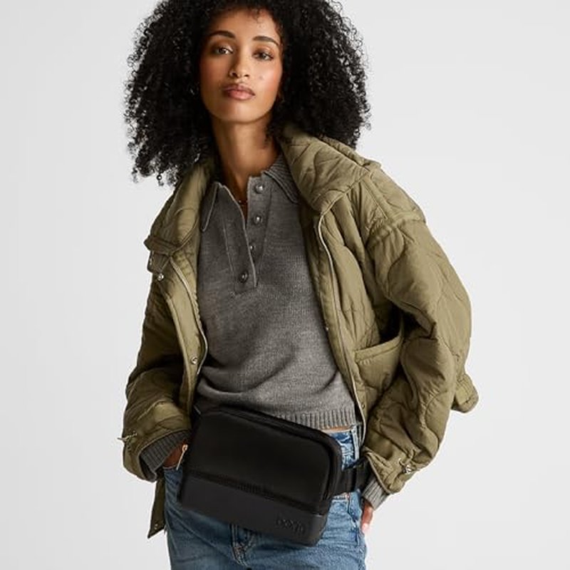 BOGG BAG Small Crossbody Belt Bag - Black, Water-Resistant Nylon