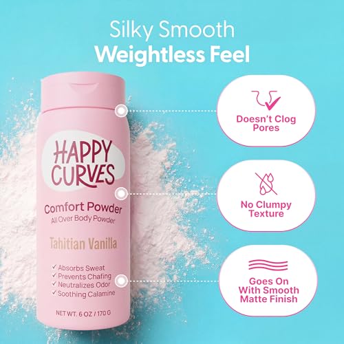 Happy Curves Talc-Free Anti-Chafe Body Powder 6oz