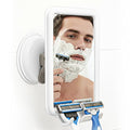 Fog-Free Shower Mirror with 360° Swivel & Razor Hooks