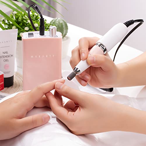 Makartt Cordless Nail Drill for Manicure & Pedicure - Portable Electric E-File, Pink