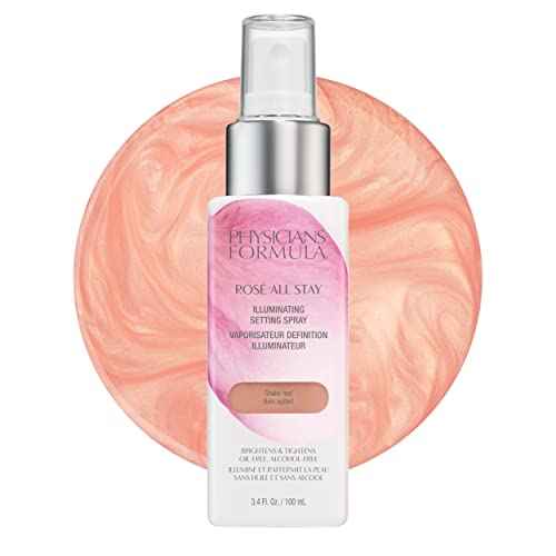 Physicians Formula Ros? All Stay Illuminating Setting Spray For Makeup, Oil-Free, Alcohol-Free, Antioxidants | Dermatologist Tested, Clinicially Tested