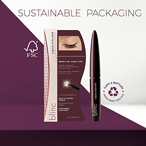 Blinc Tubing Liquid Eyeliner, Ultra-Longwearing, Highly-Pigmented, Smudgeproof Eye Liner with Precise Tip, Vegan, Gluten-Free and Cruelty-Free, 6ml / 0.2 Fl Oz