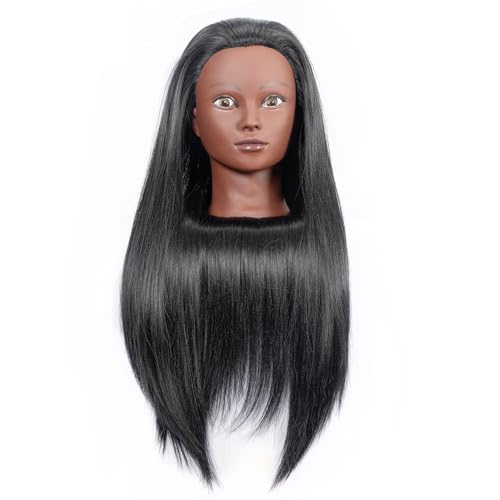 26-28" Synthetic Hair Training Head Mannequin with Clamp