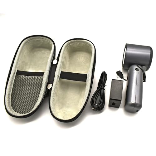 Hard Travel Case for Braun Series 1/Series3/ Series 5/ Series 7/ Series 9 Philips Series S1000/S3000/S5000/S7000/S9000 Razor Shaver,JISULIFE Handheld Fan Pro1S/ F8X/F8/FA55 (Black zipper tape)